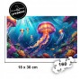 Puzzle Meduza 160 elementów Układanka drewniana Mruu&amp;Pruu, puzzle meduza, puzzle jellyfish, puzzle drewniane meduza