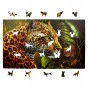 Puzzle Jaguar 160 elementów Układanka drewniana Mruu&amp;Pruu, puzzle drewniane jaguar, puzzle jaguar, jaguar