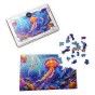 Puzzle Meduza 160 elementów Układanka drewniana Mruu&amp;Pruu, puzzle meduza, puzzle jellyfish, puzzle drewniane meduza