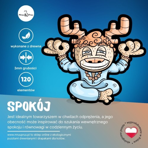 puzzle spokój, spokój, puzzle dla dzieci, puzzle drewniane spokój, nieregularne kształty puzzli, puzzle edukacyjne