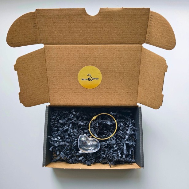 belok w kształcie kota, mruupruu brelok, brelok na sierść, brelok na sierść kota