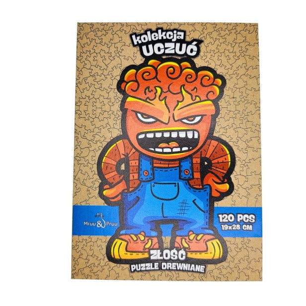 puzzle złość, złość, puzzle dla dzieci, puzzle drewniane złość