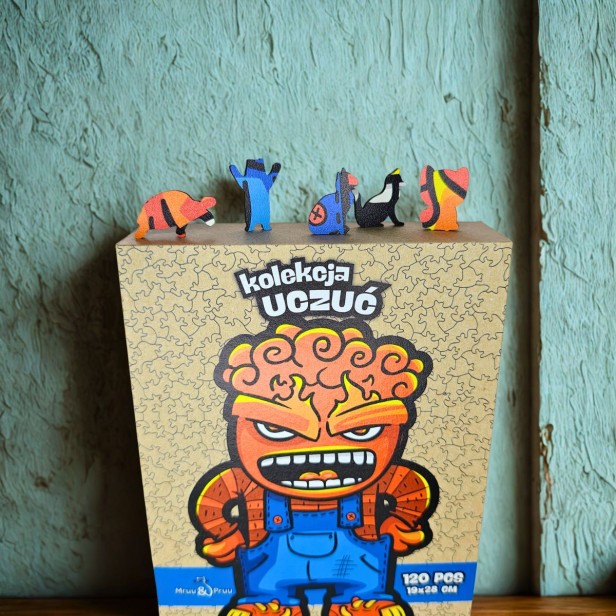 puzzle złość, złość, puzzle dla dzieci, puzzle drewniane złość
