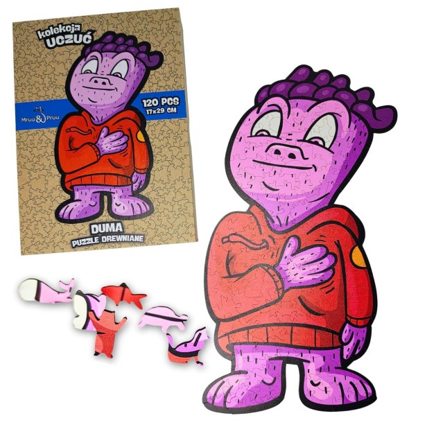 puzzle duma, duma, puzzle dla dzieci, puzzle drewniane duma, nieregularne kształty puzzli, puzzle edukacyjne