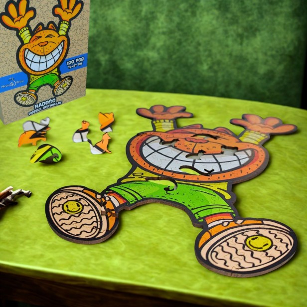 puzzle radość, radość, puzzle dla dzieci, puzzle drewniane radość, nieregularne kształty puzzli, puzzle edukacyjne