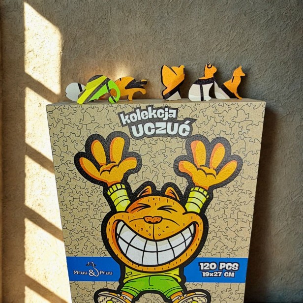 puzzle radość, radość, puzzle dla dzieci, puzzle drewniane radość, nieregularne kształty puzzli, puzzle edukacyjne