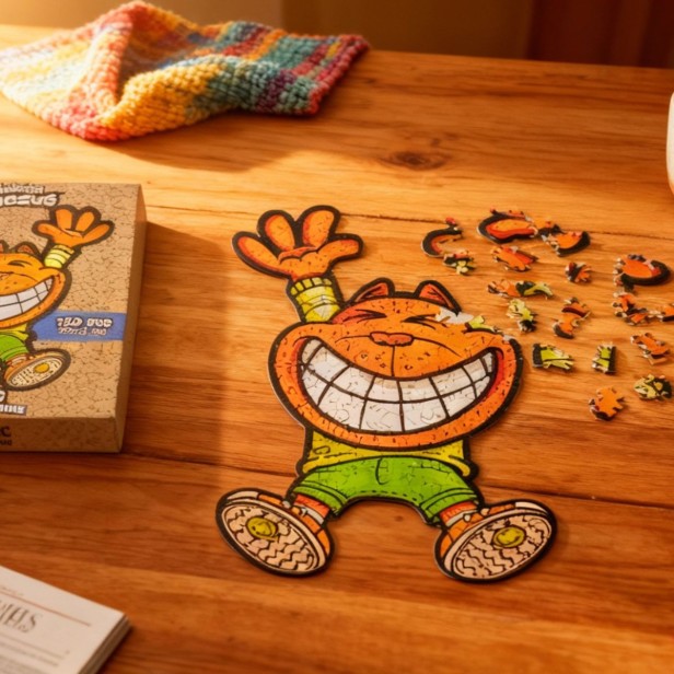 puzzle radość, radość, puzzle dla dzieci, puzzle drewniane radość, nieregularne kształty puzzli, puzzle edukacyjne