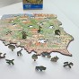 Układanka Mapa Polski 3D | Puzzle Drewniane HDF 37x37 cm
