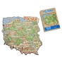 Układanka Mapa Polski 3D | Puzzle Drewniane HDF 37x37 cm