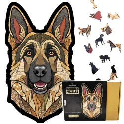 Puzzle Drewniane Pies Owczarek Niemiecki