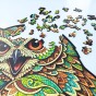 puzzle sowa, puzzle drewniane sowa, kolorowa sowa puzzle, grube puzzle z sową, puzzle drewniane z kształtami