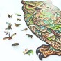 puzzle sowa, puzzle drewniane sowa, kolorowa sowa puzzle, grube puzzle z sową, puzzle drewniane z kształtami