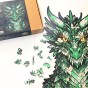 puzzle smok, puzzle drewniane smok, puzzle z smokiem, zielony smok, niesamowity smok, drewniany smok