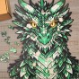 puzzle smok, puzzle drewniane smok, puzzle z smokiem, zielony smok, niesamowity smok, drewniany smok