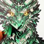 puzzle smok, puzzle drewniane smok, puzzle z smokiem, zielony smok, niesamowity smok, drewniany smok