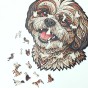 uroczy pies, piesek shih tzu, pies maltańczyk, puzzle piesek, puzzle drewniane piesek
