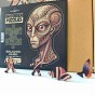 puzzle drewniane ufo, puzzle ufo, puzzle kosmita, puzzle nieregularne kształty ufo, rozsypane puzzle ufo