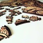 puzzle drewniane ufo, puzzle ufo, puzzle kosmita, puzzle nieregularne kształty ufo, grubość puzzli drewnianych ufo