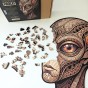 puzzle drewniane ufo, puzzle ufo, puzzle kosmita, puzzle nieregularne kształty ufo, rozsypane puzzle ufo