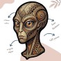 puzzle drewniane ufo, puzzle ufo, puzzle kosmita, puzzle nieregularne kształty ufo, wymiary puzzli drewnianych z ufo