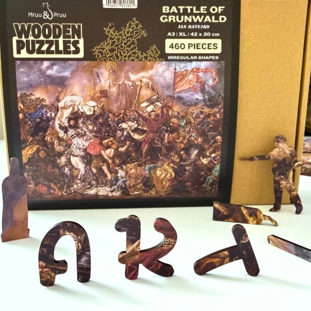 puzzle bitwa pod grunwaldem, puzzle drewniane obraz bitwa pod grunwaldem, puzzle jan matejko