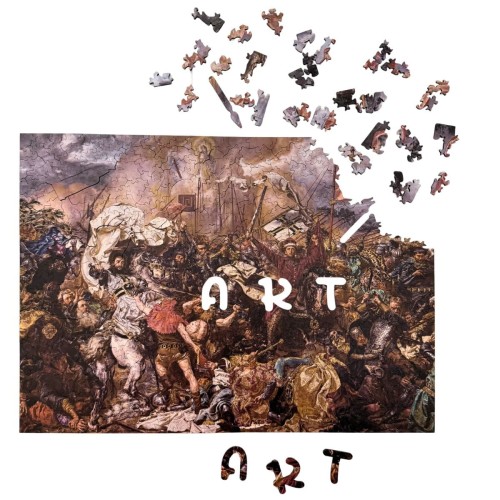 puzzle bitwa pod grunwaldem, puzzle drewniane obraz bitwa pod grunwaldem, puzzle jan matejko