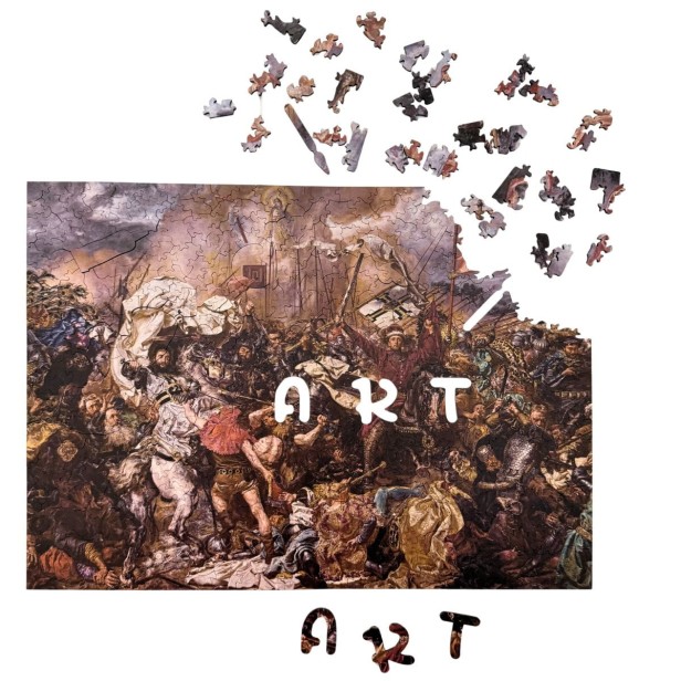 puzzle bitwa pod grunwaldem, puzzle drewniane obraz bitwa pod grunwaldem, puzzle jan matejko