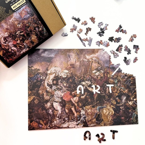 puzzle bitwa pod grunwaldem, puzzle drewniane obraz bitwa pod grunwaldem, puzzle jan matejko