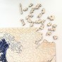 puzzle wielka fala, puzzle drewniane fala, wielka fala w kanagawie puzzle drewniane, Katsushiki Hokusaia Puzzle