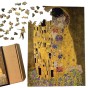 puzzle gustav klimt, puzzle drewniane obraz pocałunek