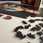 nieregularne puzzle dama z łasiczką, solidne puzzle kolekcja art, solidne puzzle obraz, puzzle dama z gronostajem