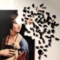 nieregularne puzzle dama z łasiczką, solidne puzzle kolekcja art, solidne puzzle obraz, puzzle dama z gronostajem