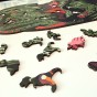 puzzle dinozaur, puzzle t-rex, puzzle tyranozaur, puzzle drewniane o nieregularnych kształtach