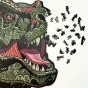 puzzle dinozaur, puzzle t-rex, puzzle tyranozaur, puzzle drewniane o nieregularnych kształtach