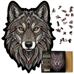 Puzzle Drewniane Wędrujący Wilk