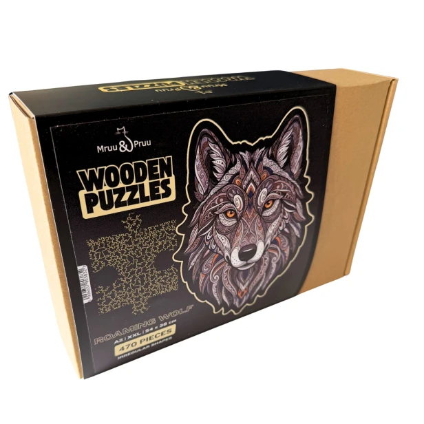 puzzle wilk, opakowanie eleganckie wilk