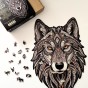 puzzle drewniane wilk, puzzle z wilkiem, puzzle drewniane prezent