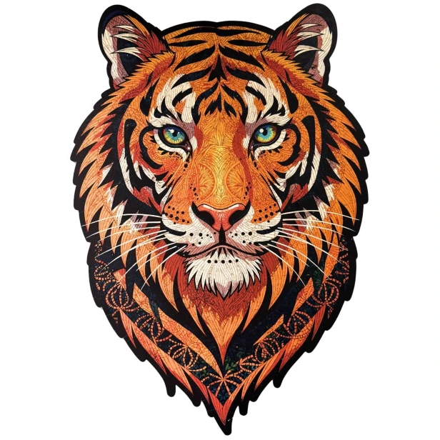 puzzle drewniane tygrys, puzzle tygrys, puzzle z tygrysem, puzzle prezentowe, układanka na prezent