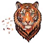 puzzle drewniane tygrys, puzzle tygrys, puzzle z tygrysem, puzzle prezentowe, układanka na prezent , puzzle dla dorosłych marka mruupruu, trudne puzzle drewniane