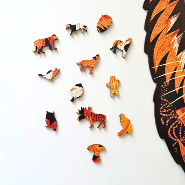 puzzle drewniane tygrys, puzzle tygrys, puzzle z tygrysem, puzzle prezentowe, układanka na prezent