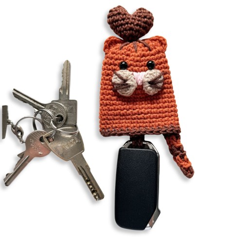 etui na klucze , rude etui na kluczyk, handmade na klucze