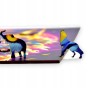 puzzle z drapieżnym wilkiem, drapieżny wilk, wilk, kolorowy wilk, wilk na kolorowym tle,  25x25cm , kwadratowe puzzle, nieregularne kształty, puzzle drewniane, 150 elementów, mruu&amp;pruu puzzle, mruupruu, mruupruu puzzle