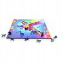 puzzle z kolibrem, koliber, koliberek, koliber na kolorowym tle,  25x25cm , kwadratowe puzzle, nieregularne kształty, puzzle drewniane, 150 elementów, mruu&amp;pruu puzzle, mruupruu, mruupruu puzzle