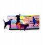 puzzle z niedźwiedziem, niedźwiedź brunatny, niedźwiedź na kolorowym tle,  25x25cm , kwadratowe puzzle, nieregularne kształty, puzzle drewniane, 150 elementów