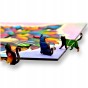 puzzle z kotem, kot z liści, kotek, kot, kot na tle kolorowego tła, głowa kota,  25x25cm , kwadratowe puzzle, nieregularne kształty, puzzle drewniane, 150 elementów