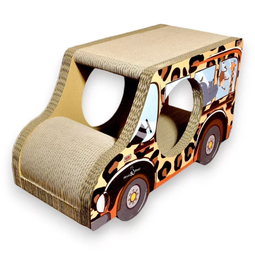 Drapak AUTO Safari tekturowy 60x36x29 cm , drapak tekturowy , Mruu&amp;Pruu , Drapak dla kota