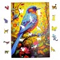puzzle ptak 160 elementów, puzzle drewniane, mruu&amp;pruu puzzle, ptak, kolorowe puzzle ptak, układanka drewniana