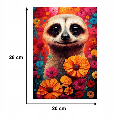 puzzle surykatka 160 elementów, puzzle drewniane, mruu&amp;pruu puzzle, surykatka, kolorowe puzzle surykatka