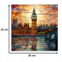 puzzle big ben 150 elementów, puzzle drewniane, mruu&amp;pruu puzzle, big ben, kolorowe puzzle big ben, witraż