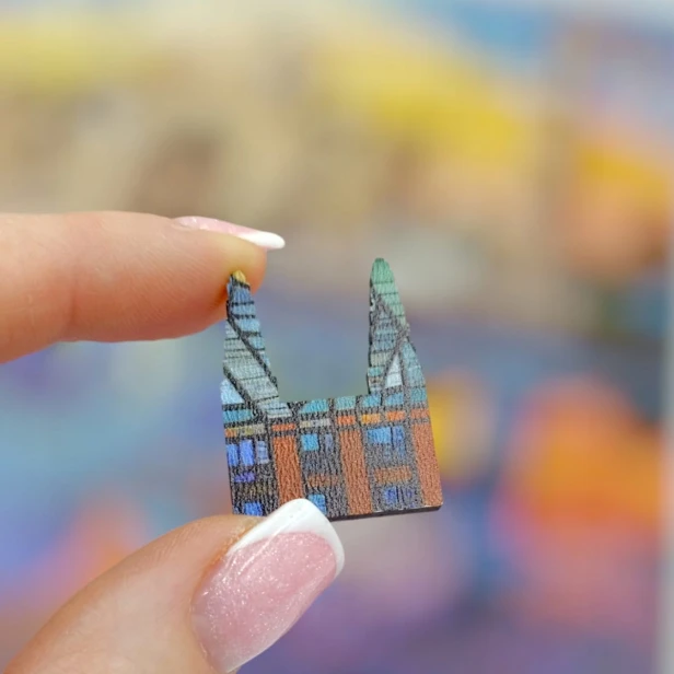 puzzle cerkiew na krwi 150 elementów, puzzle drewniane, mruu&amp;pruu puzzle, cerkiew na krwi, kolorowe puzzle cerkiew na krwi, witraż